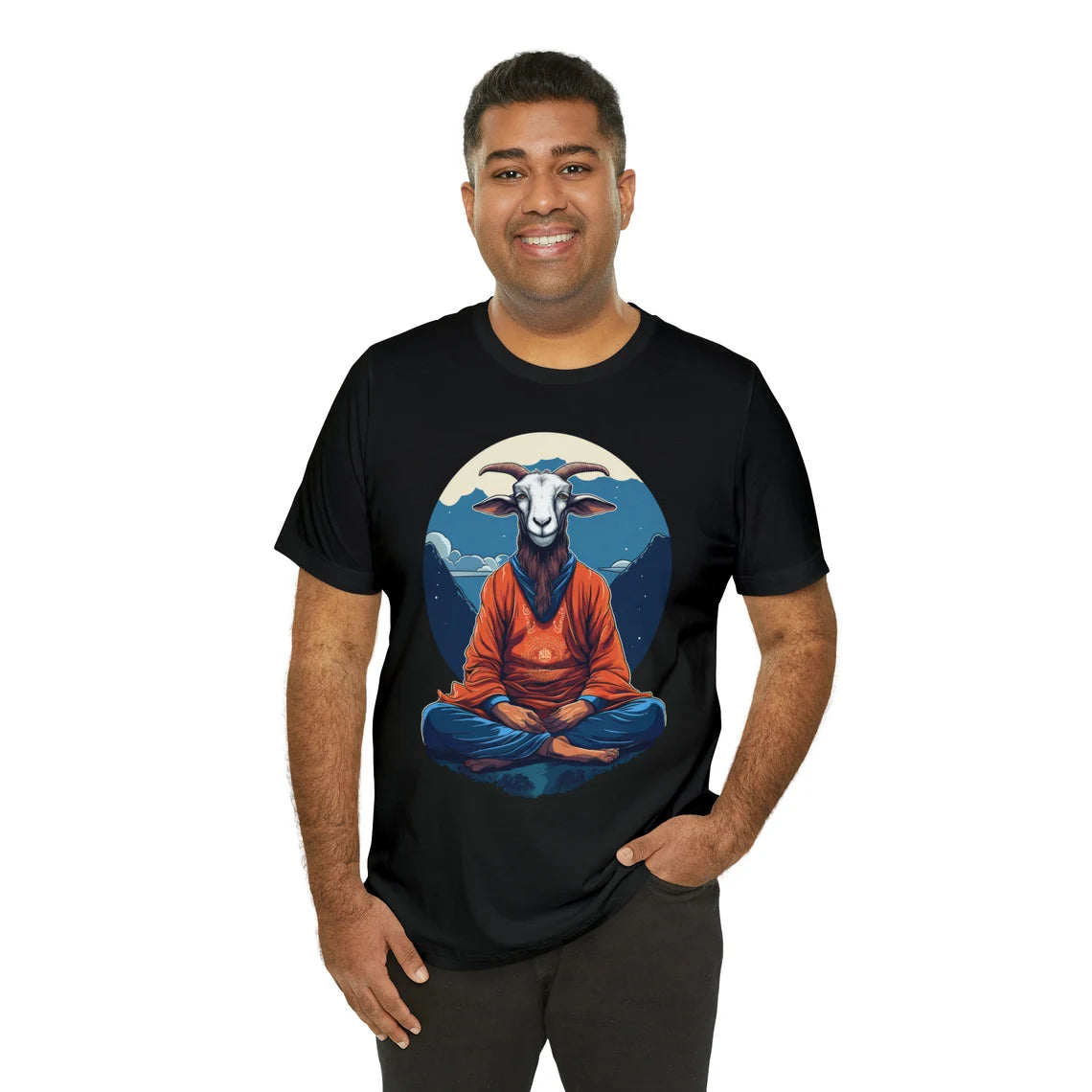 Meditating Goat Shirt | Goat Meditation teeshirt | Spiritual Yoga t-shirt |  hip style | enlightened fashion
