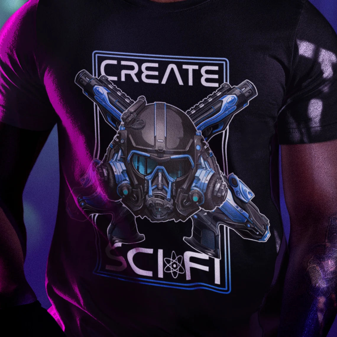 Create Sci Fi BLUE Shirt | Science Fiction Fan teeshirt | Nerdcore | SciFi | Sci-Fi