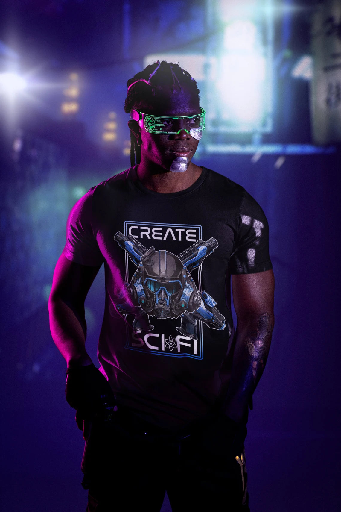 Create Sci Fi BLUE Shirt | Science Fiction Fan teeshirt | Nerdcore | SciFi | Sci-Fi