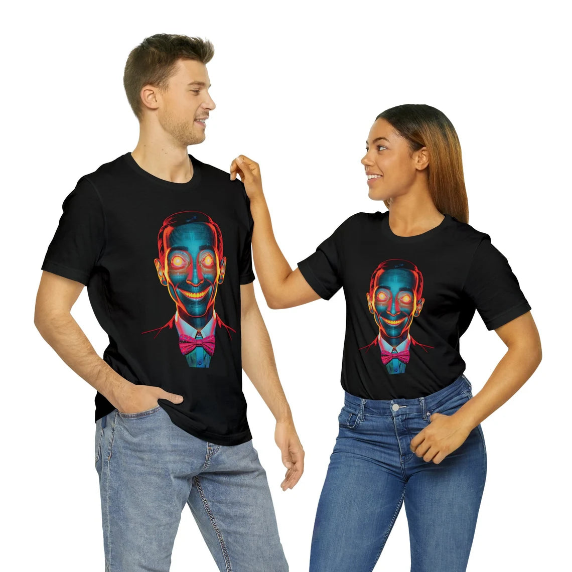 Vaporwave Pee Wee Herman Tee | Weirdcore Bowtie Aesthetic |Trippy Alt Clothing | Grunge Clothes | Harajuku Punk | Rave Gear | Psychedelic