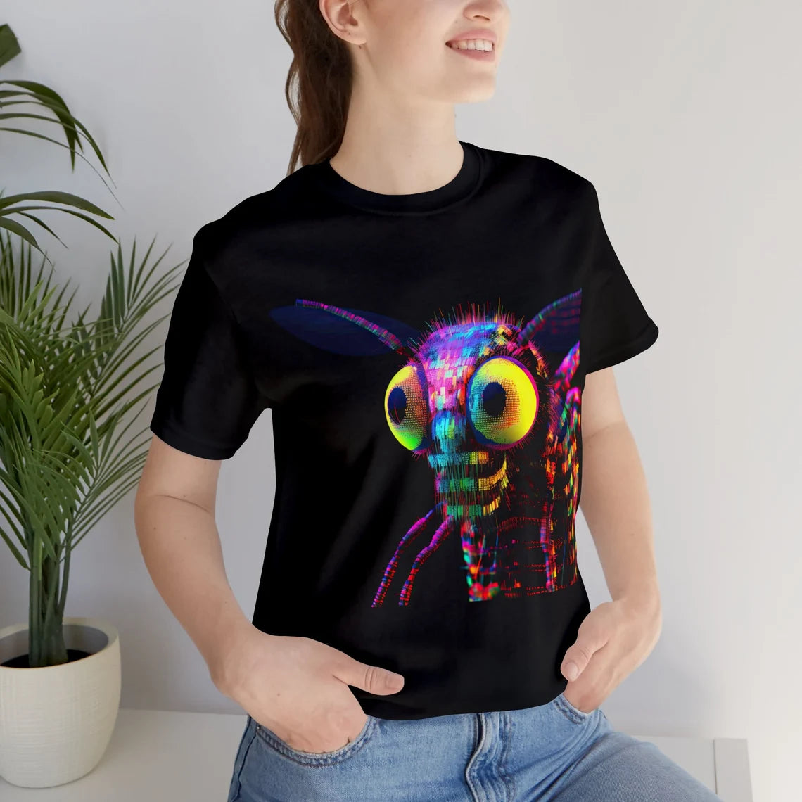 Weirdcore Insect Herman Tee | Vaporwave Bee Aesthetic |Trippy Alt Clothing | Grunge Clothes | Harajuku Punk | Rave Gear Psychedelic