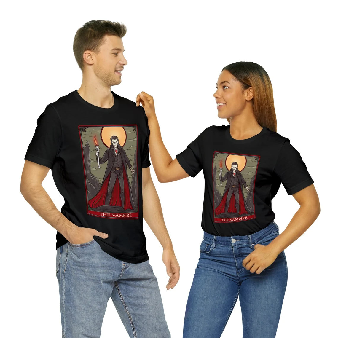 Vampire Tarot Card T-Shirt | Dracula Teeshirt | Classic Monster Tee | Horror Gift | Blood Sucker Shirt