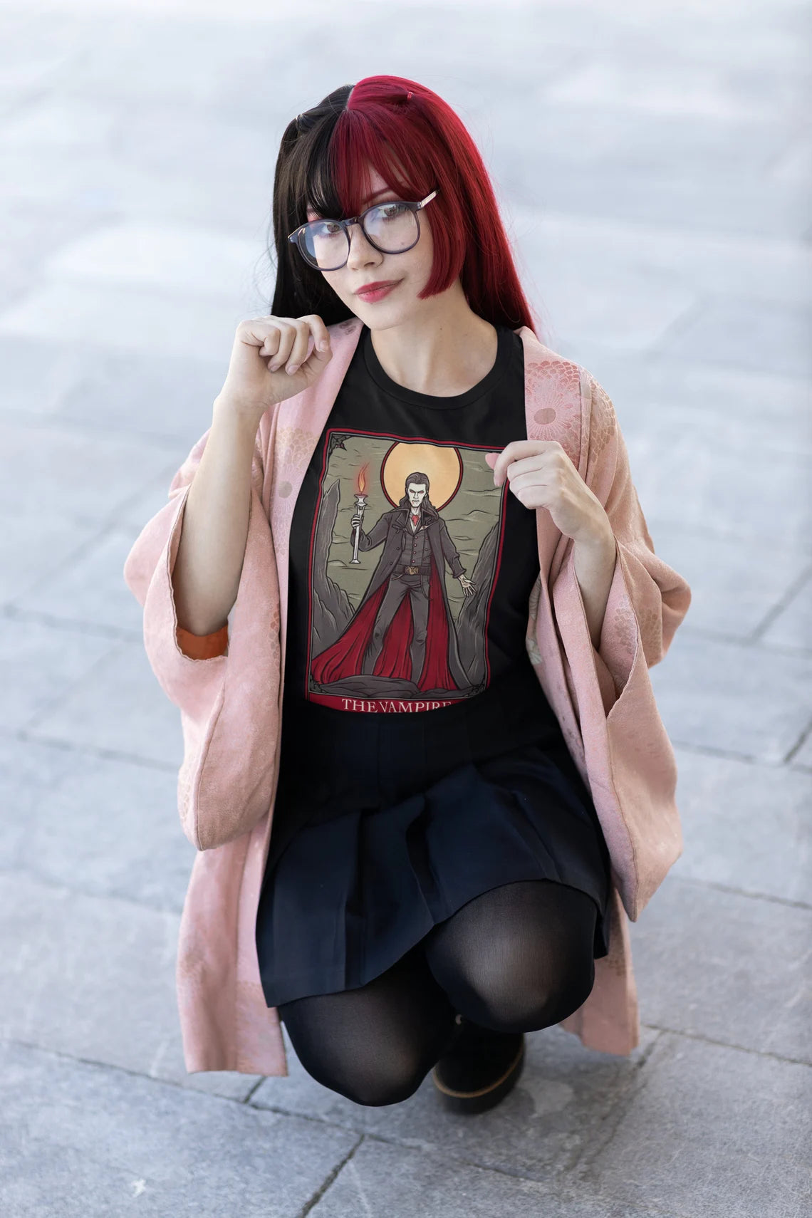 Vampire Tarot Card T-Shirt | Dracula Teeshirt | Classic Monster Tee | Horror Gift | Blood Sucker Shirt