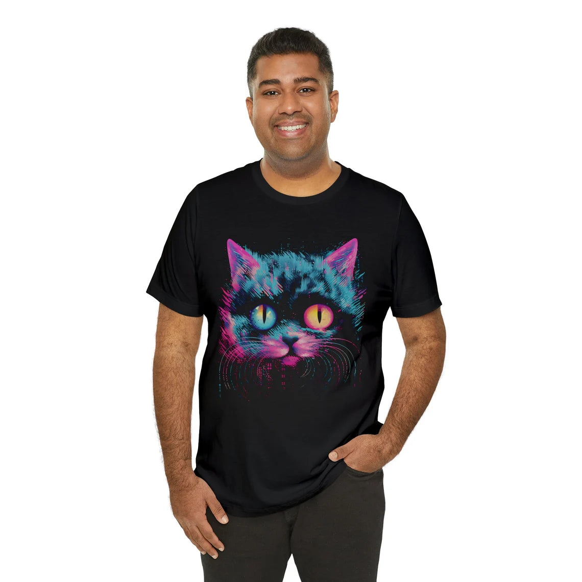 Vaporwave Cat Aesthetic | Weirdcore Cat T-Shirt |Trippy Alt Clothing | Grunge Clothes | Harajuku Punk | Rave Gear | Psychedelic