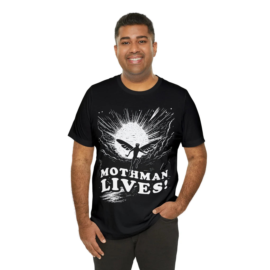 Mothman Lives Shirt | Cryptid TeeShirt | Funny Mothman T-Shirt | Cryptozoology Clothing | Cool Style
