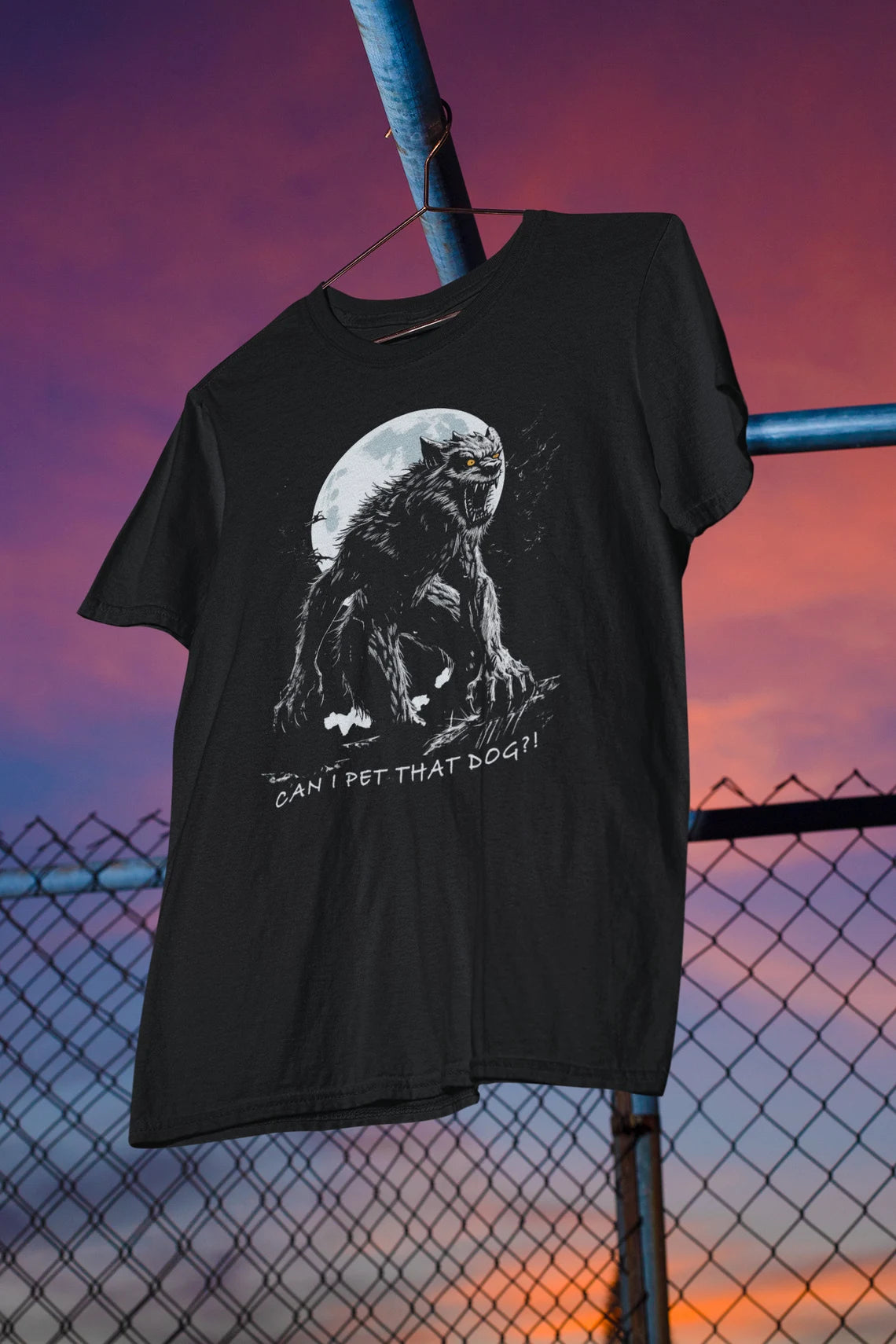Can I Pet That Dog Werewolf Meme Shirt | MonsterTeeShirt | Funny Wolfman T-Shirt | Horror Clothing | Cool Style