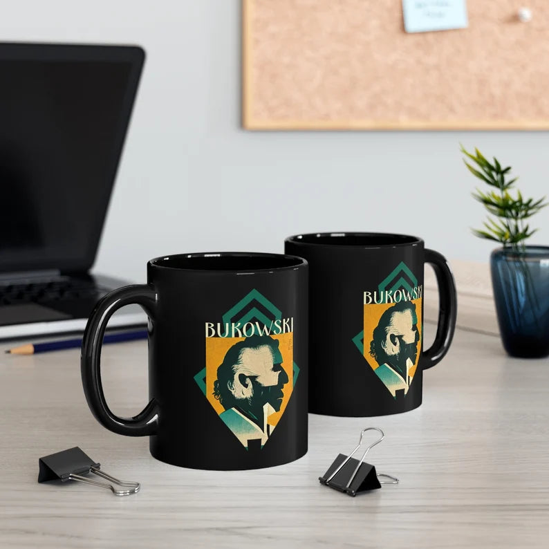 Charles Bukowski 11oz Black Mug coffee cup