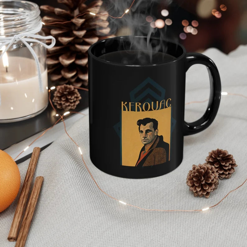 Jack Kerouac art deco 11oz Black Mug coffee cup