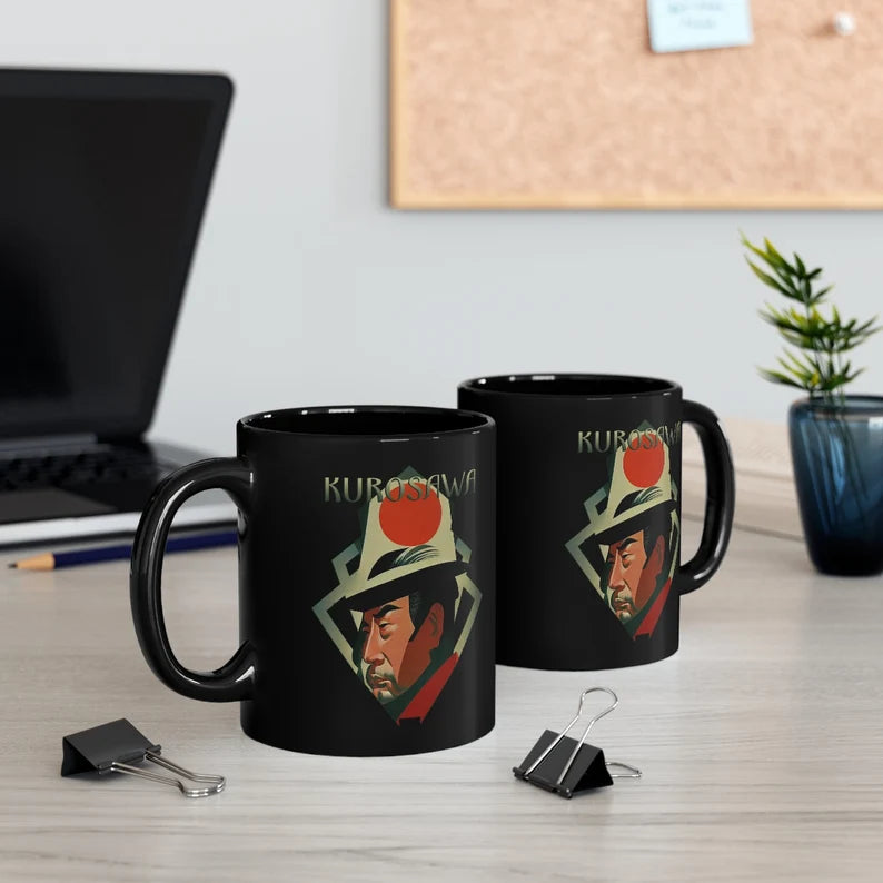 Akira Kurosawa art deco 11oz Black Mug coffee cup