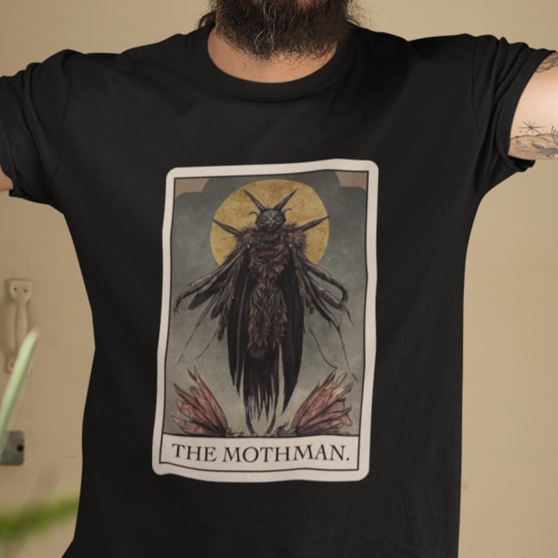 The Mothman Tarot Card Shirt cryptid tee cryptozoology t-shirt