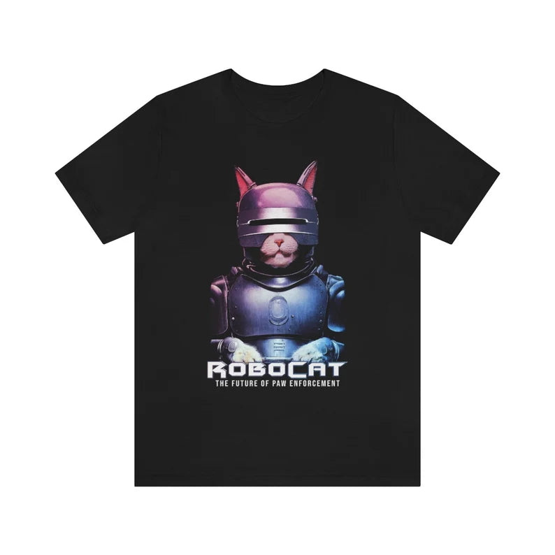 RoboCat Shirt RoboCop Parody Teeshirt
