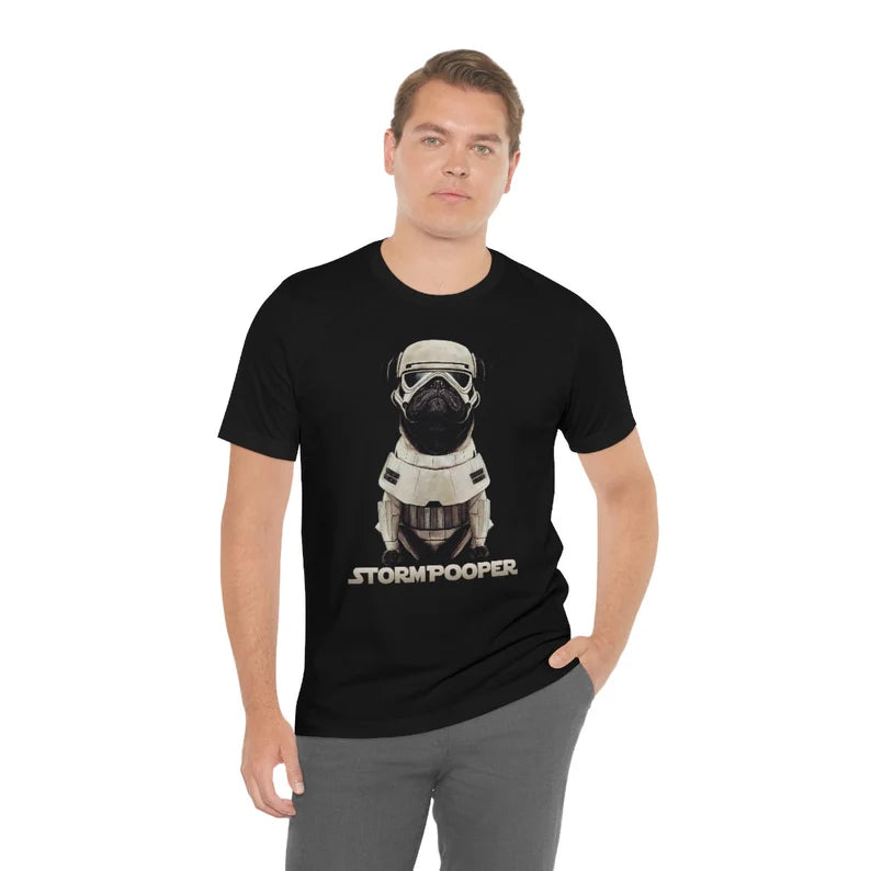 Storm Pooper Shirt Pug Stormtrooper Parody Teeshirt