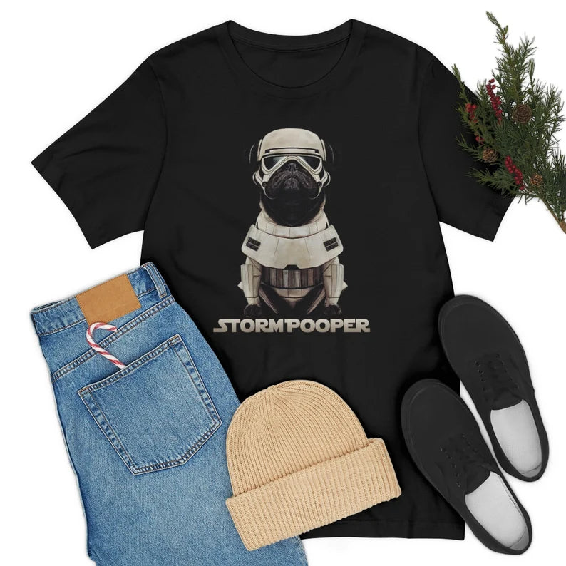 Storm Pooper Shirt Pug Stormtrooper Parody Teeshirt