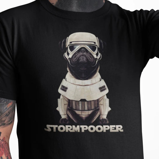 Storm Pooper Shirt Pug Stormtrooper Parody Teeshirt