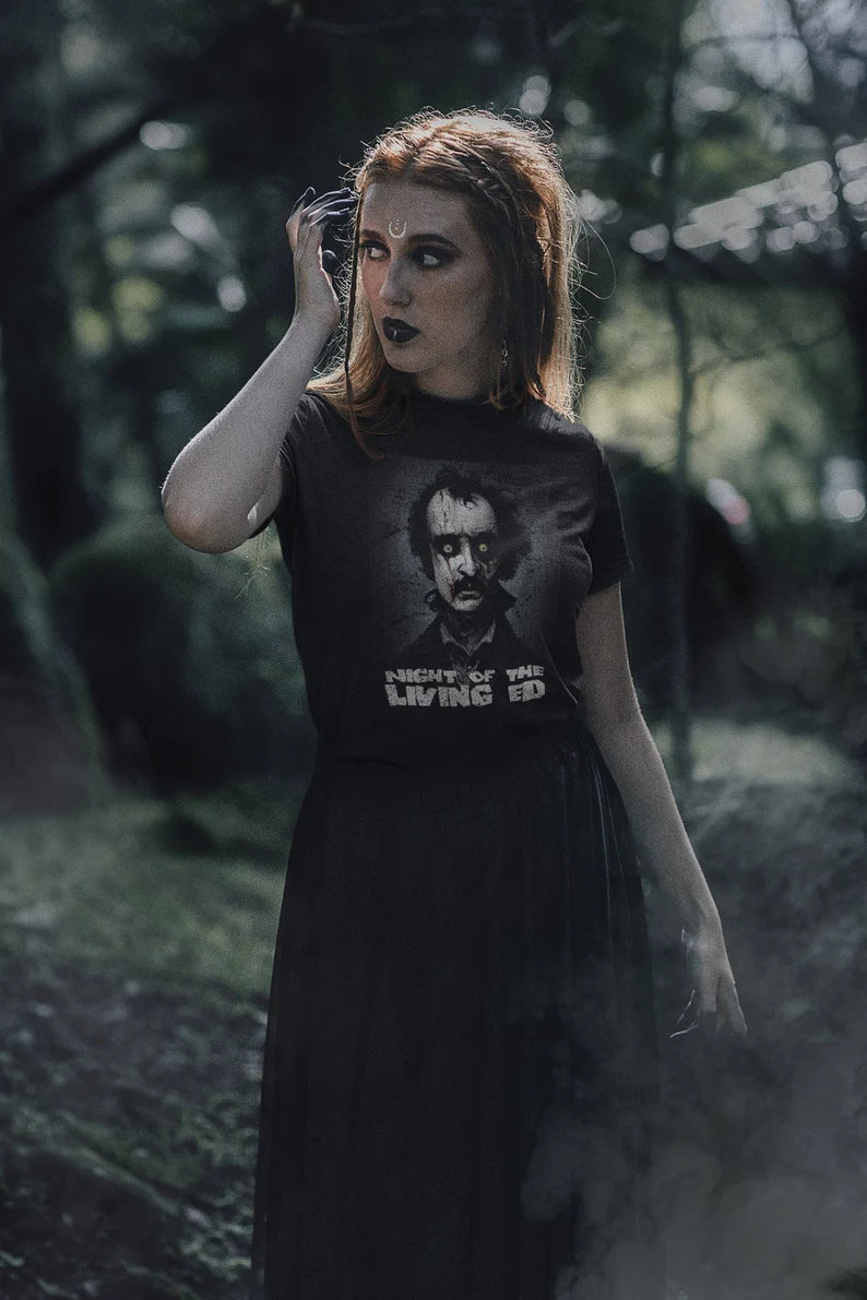 Zombie Edgar Allan Poe Shirt Night of the Living Ed Tee Shirt