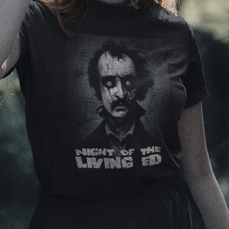 Zombie Edgar Allan Poe Shirt Night of the Living Ed Tee Shirt