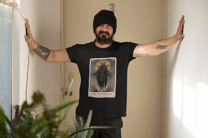 The Mothman Tarot Card Shirt cryptid tee cryptozoology t-shirt