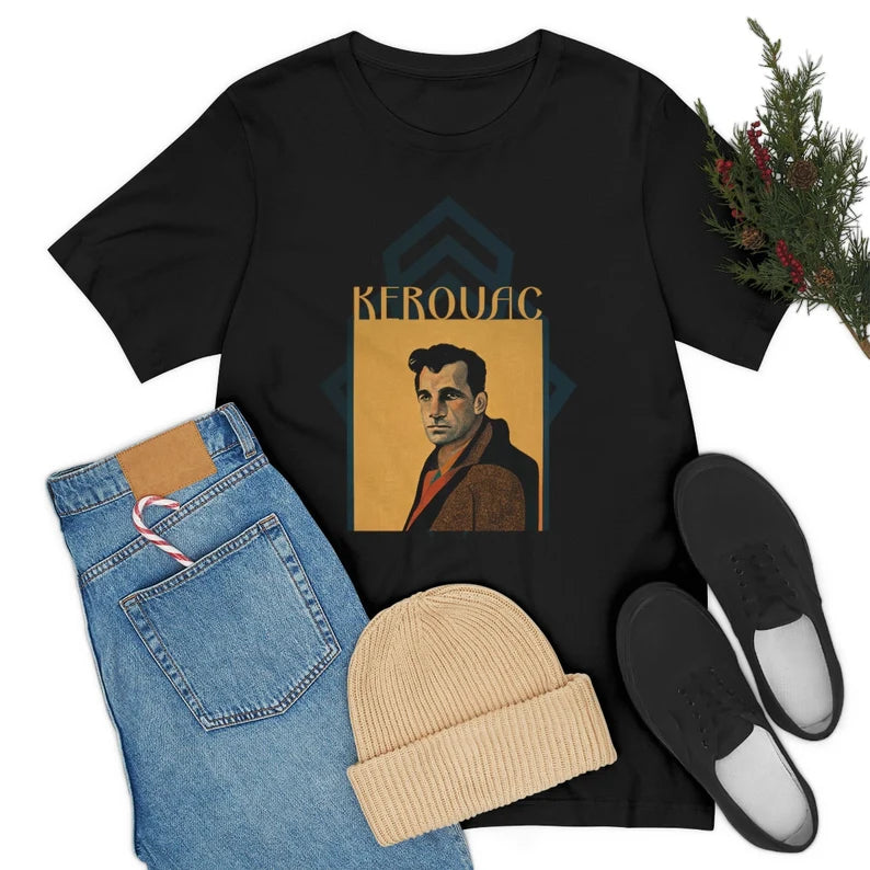 Jack Kerouac Art Deco Shirt gift poet shirt author writer gift for author gift for writer gift for reader