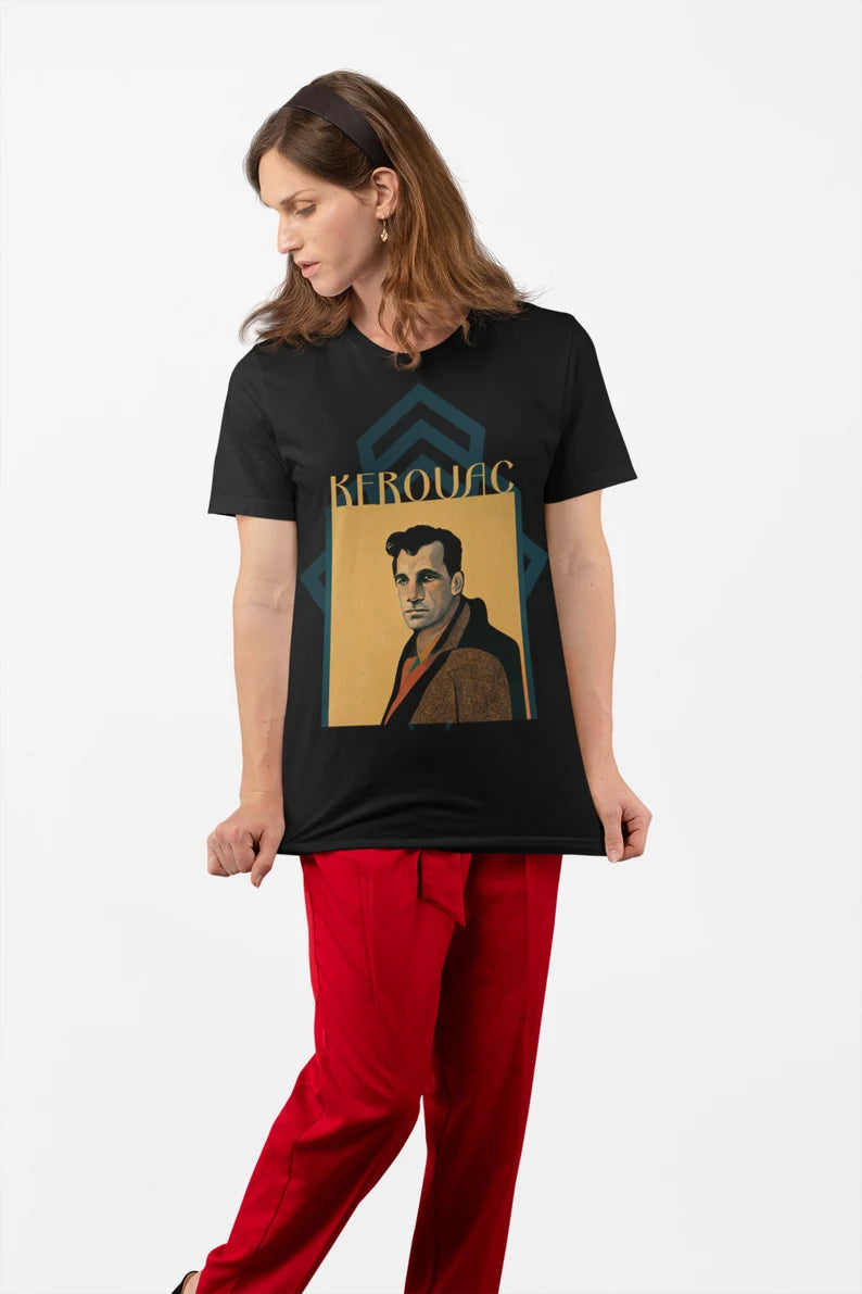 Jack Kerouac Art Deco Shirt gift poet shirt author writer gift for author gift for writer gift for reader