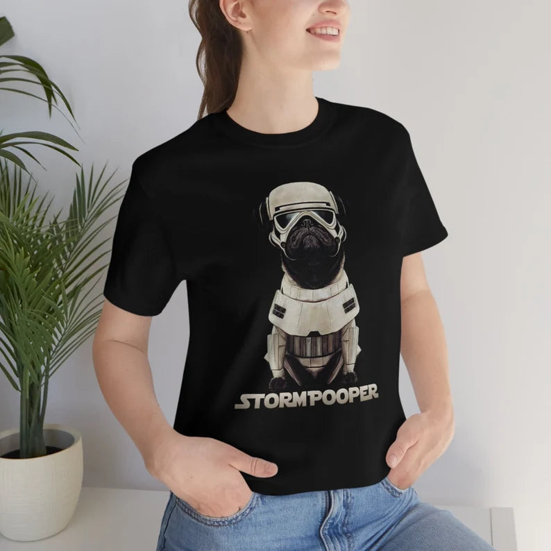 Storm Pooper Shirt Pug Stormtrooper Parody Teeshirt