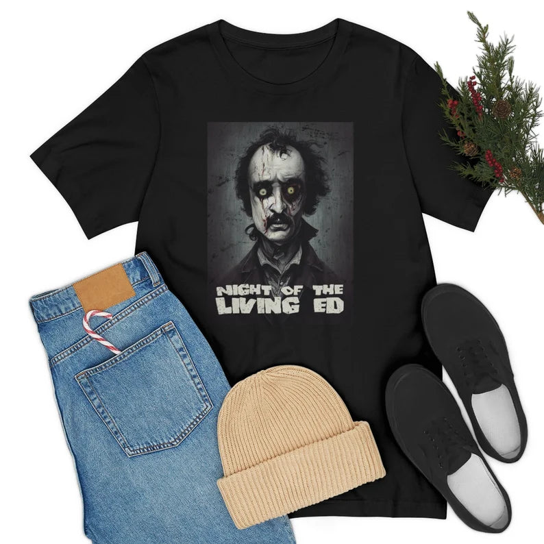 Zombie Edgar Allan Poe Shirt Night of the Living Ed Tee Shirt