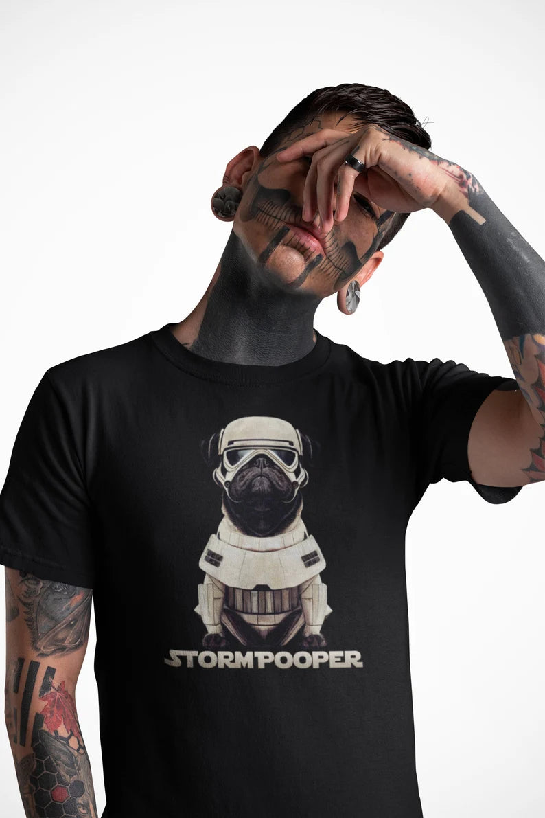 Storm Pooper Shirt Pug Stormtrooper Parody Teeshirt
