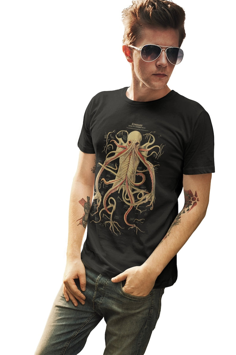 Cthulhu Arcane AnatomyT-Shirt | HP Lovecraft Teeshirt | Cult Monster Tee | Horror Gift