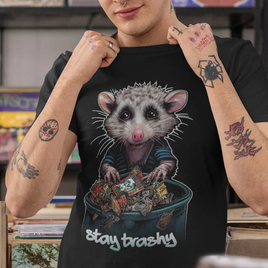 Stay Trashy OpossumT-Shirt | Possum Teeshirt | cottagecore Tee Shirt | eat trash gift