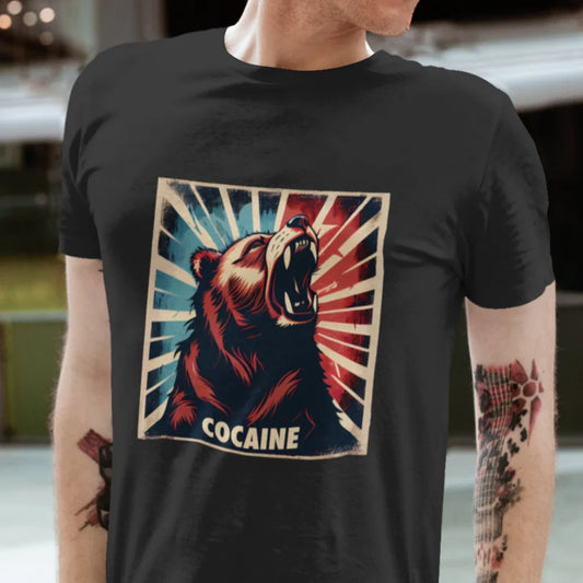 Cocaine Bear T-Shirt | Funny Meme Teeshirt | Drug Humor Tee Shirt Clothing