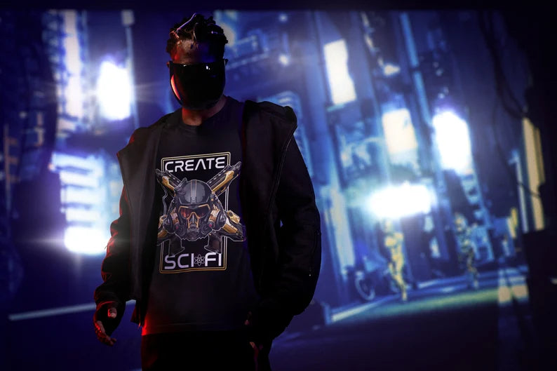 Create Sci Fi GOLD Shirt | Science Fiction Fan teeshirt | Nerdcore | SciFi | Sci-Fi