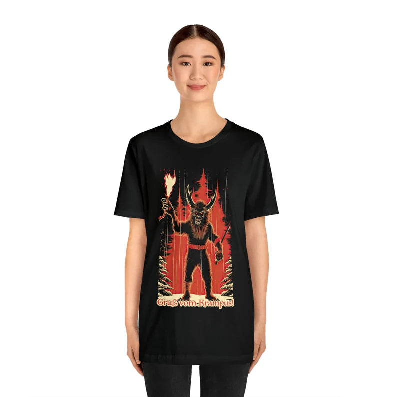 Gruß vom Krampus! T-Shirt | Krampus Shirt | Scary Christmas Apparel | tee gift | Gruss Vom Krampus