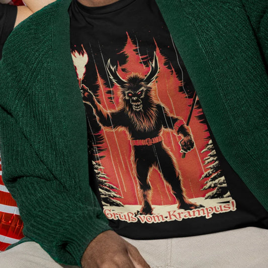 Gruß vom Krampus! T-Shirt | Krampus Shirt | Scary Christmas Apparel | tee gift | Gruss Vom Krampus
