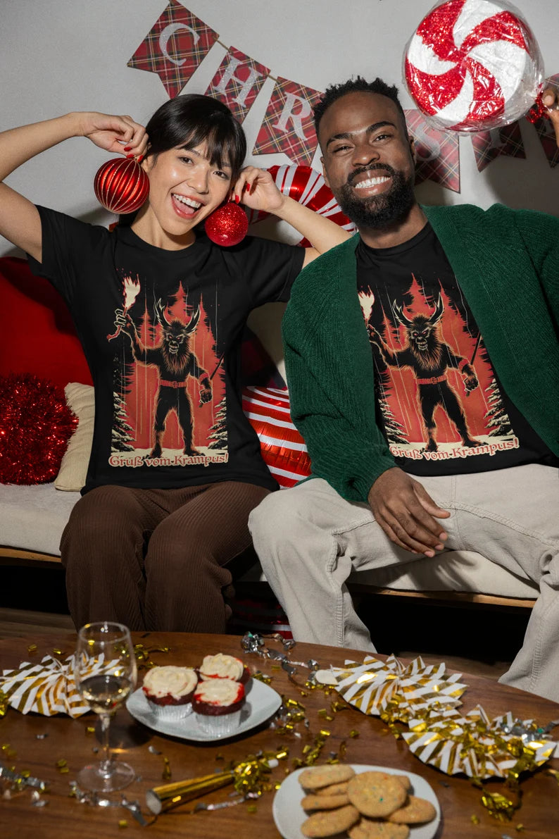 Gruß vom Krampus! T-Shirt | Krampus Shirt | Scary Christmas Apparel | tee gift | Gruss Vom Krampus