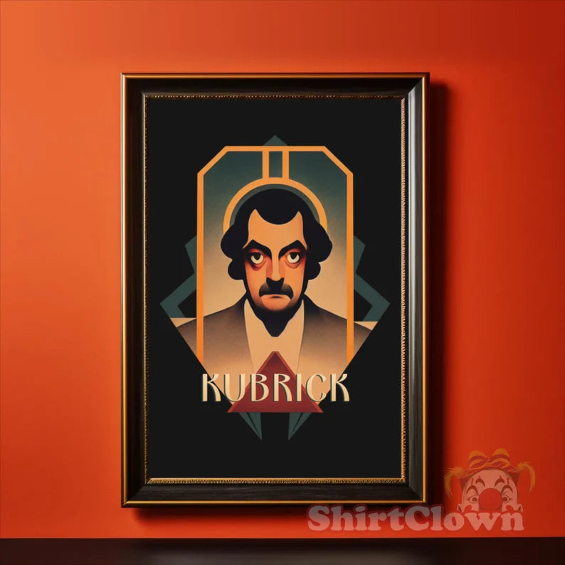Stanley Kubrick Art Deco Art Print director artwork design decor filmmaker gift film gift for film lover