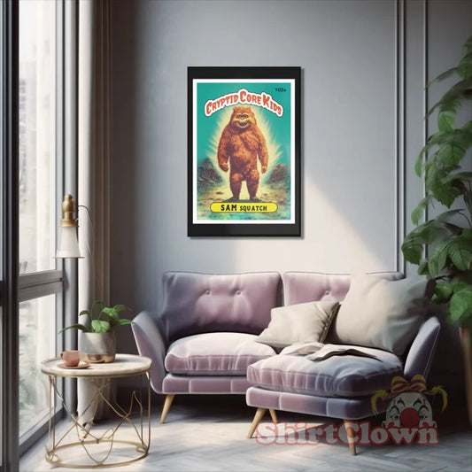 Sam Squatch Bigfoot Art Print | Sasquatch  Cryptid Core Kids  Cryptidcore  Cryptozoology  GPK Parody Garbage Pail  Poster  Gift   Wall Art