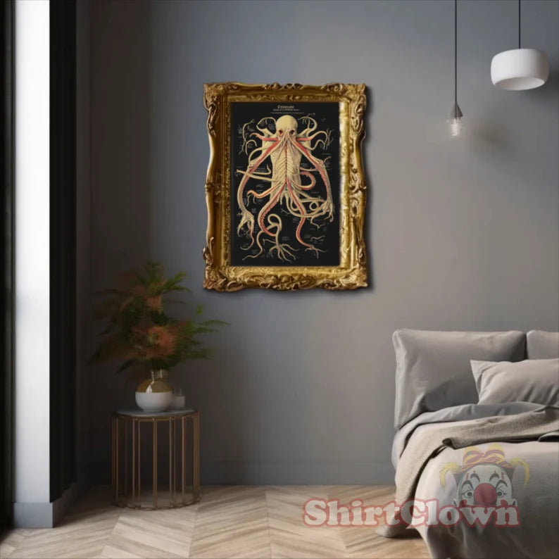 Cthulhu Arcane Anatomy Art Print | HP Lovecraft Poster | Gift | Artwork | Decor | Wall Art | Cult Monster  | Horror