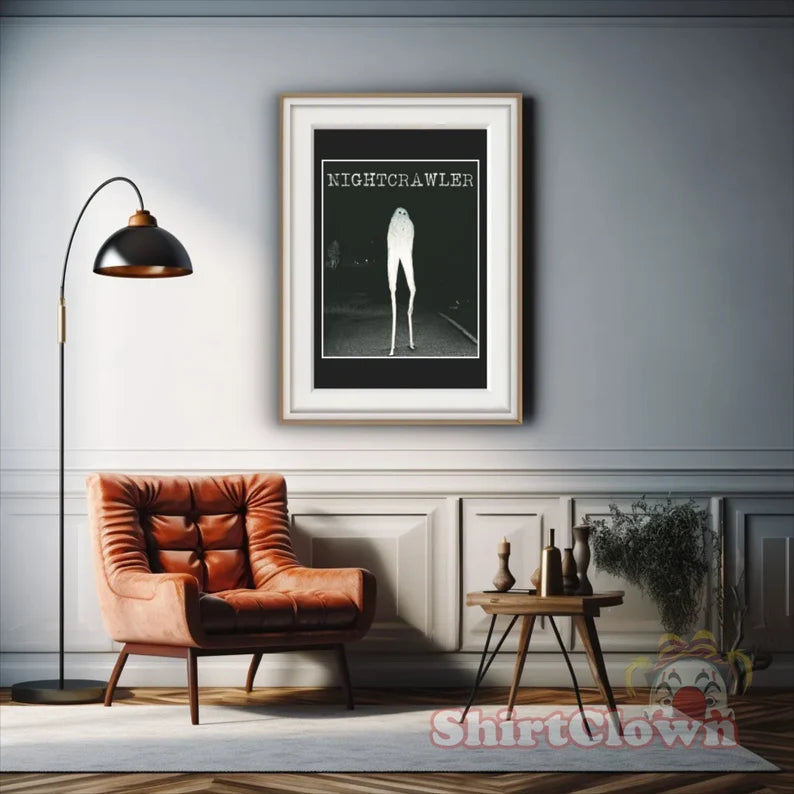The Fresno Nightcrawler Art Print | Night Crawler Poster | Cryptid Wall Art | Cryptidcore Gift Cryptozoology decor