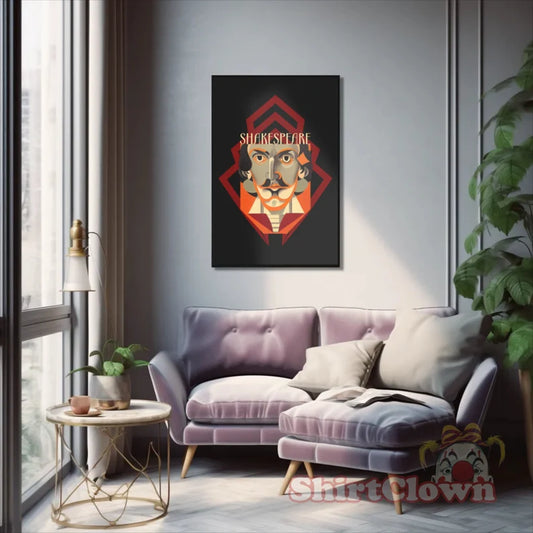 William Shakespeare Art Deco Art Print gift poet artwork design decor author writer gift for author gift for writer gift for reader