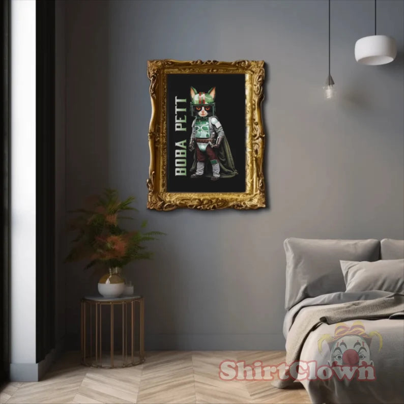 Boba Pett Art Print Cat Parody Poster | Gift | Artwork | Decor | Wall Art