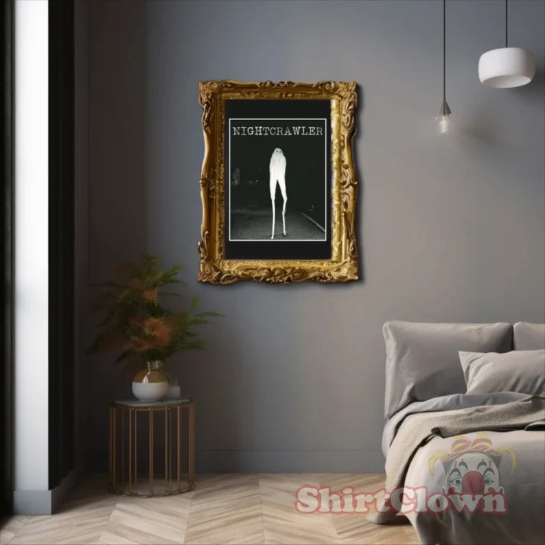 The Fresno Nightcrawler Art Print | Night Crawler Poster | Cryptid Wall Art | Cryptidcore Gift Cryptozoology decor