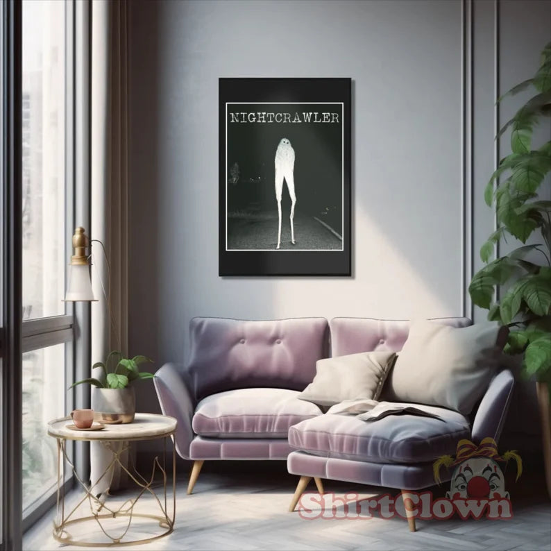 The Fresno Nightcrawler Art Print | Night Crawler Poster | Cryptid Wall Art | Cryptidcore Gift Cryptozoology decor