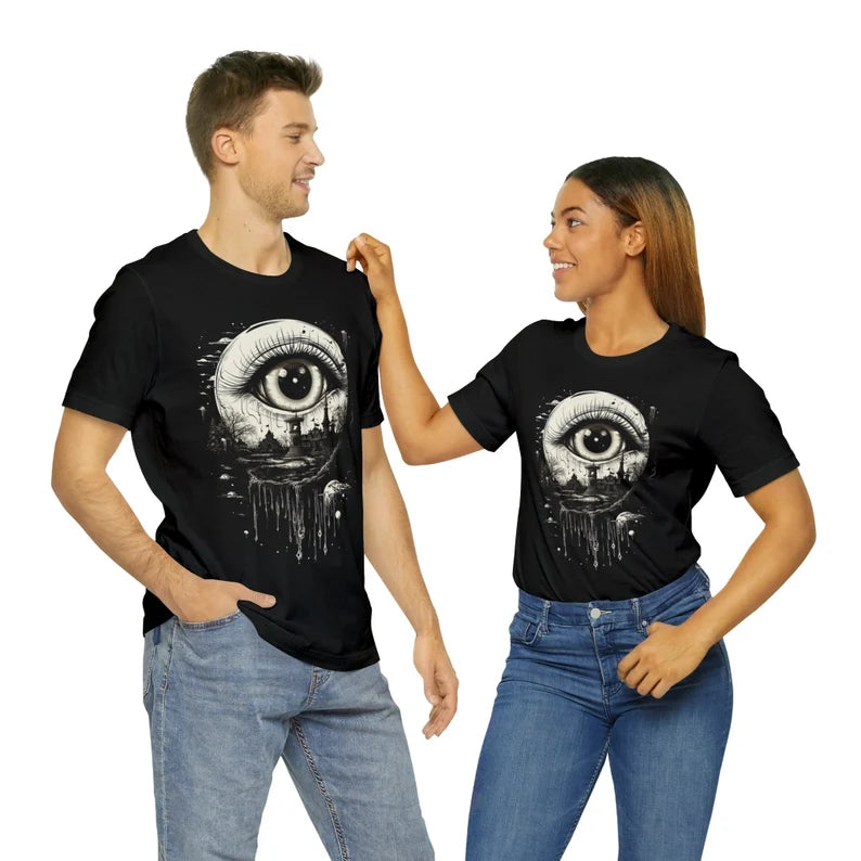 Weirdcore Eyeball T-Shirt | Surreal Weirdo Aesthetic | Trippy Alt Clothing | Grunge Clothes | Harajuku Punk | Rave Gear | Psychedelic
