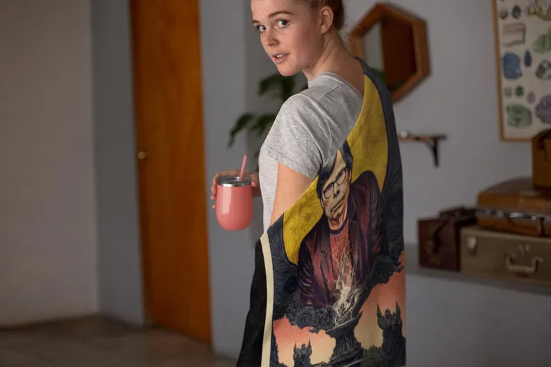 Stephen King Tarot Card Plush Blanket | The King Tarot Throw Blanket | Horror Art | Author Writer Reader Gift Decor