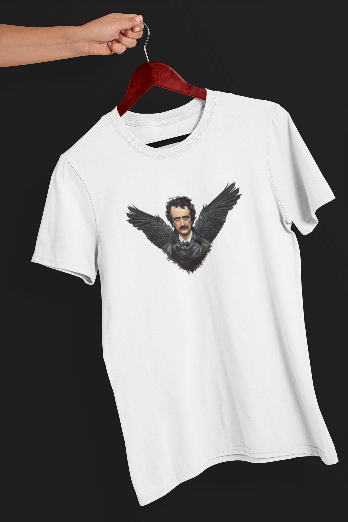 Edgar Allan Poe Shirt, Raven Tshirt, Nevermore Gothic Literature Tee, Dark Academia Writer Gift