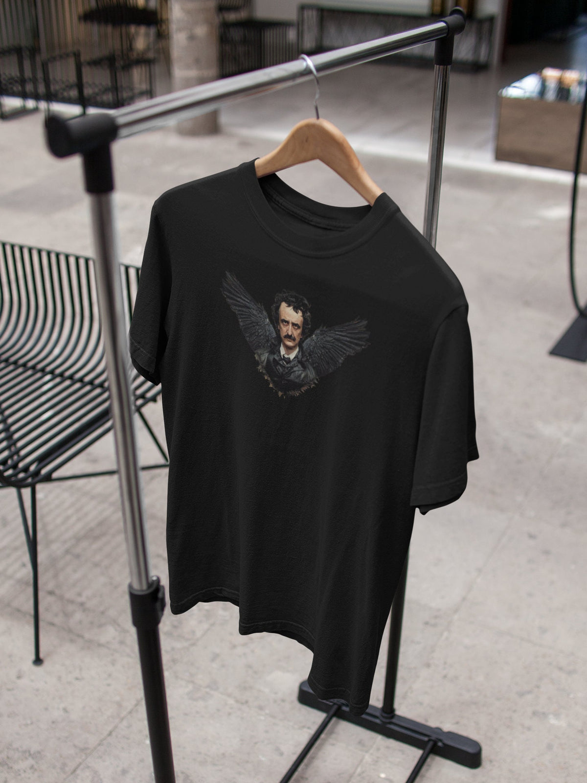 Edgar Allan Poe Shirt, Raven Tshirt, Nevermore Gothic Literature Tee, Dark Academia Writer Gift