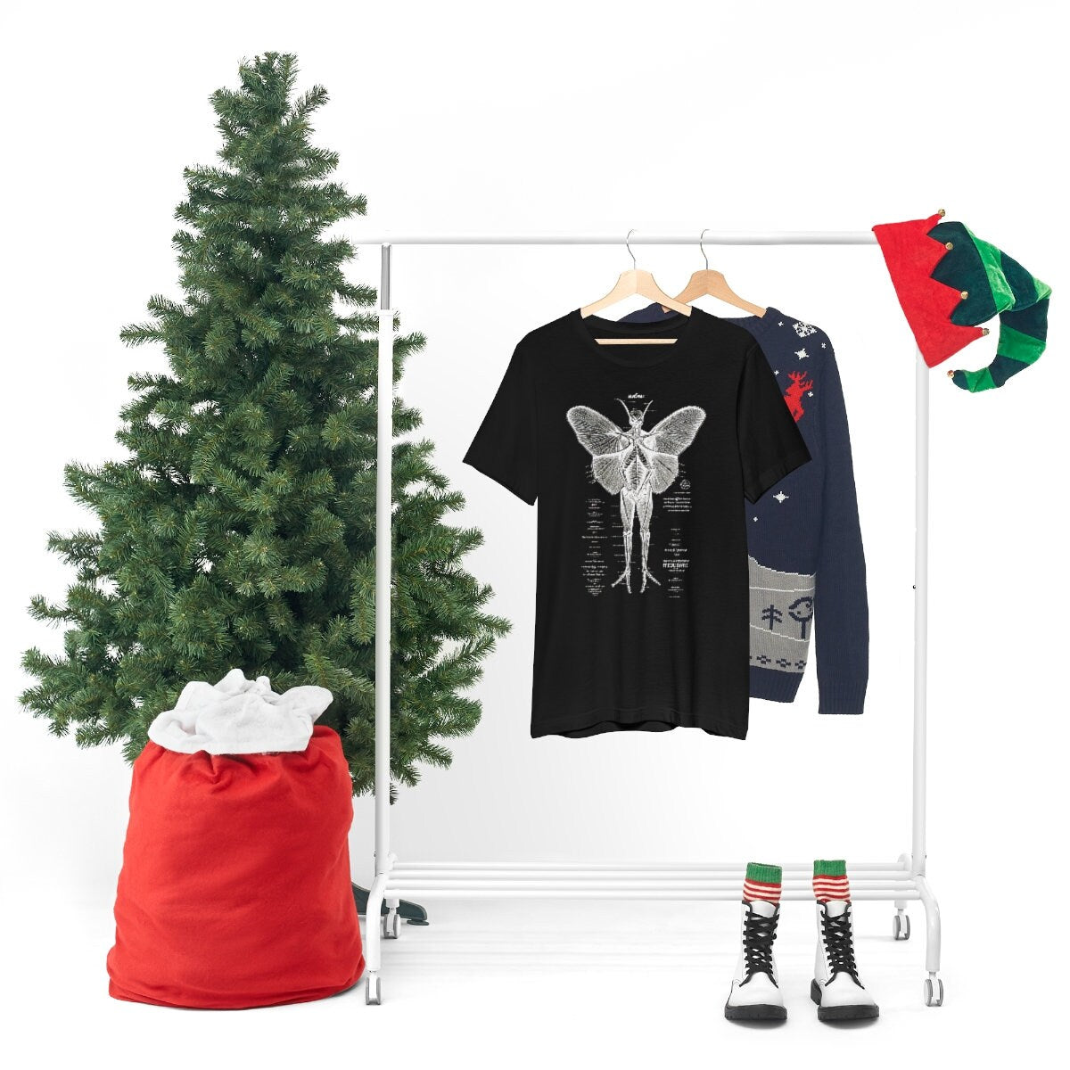 Cryptozoology Shirt, Mothman Arcane Anatomy Two Sided T-Shirt, Cryptid Monster Tee, Horror Gift