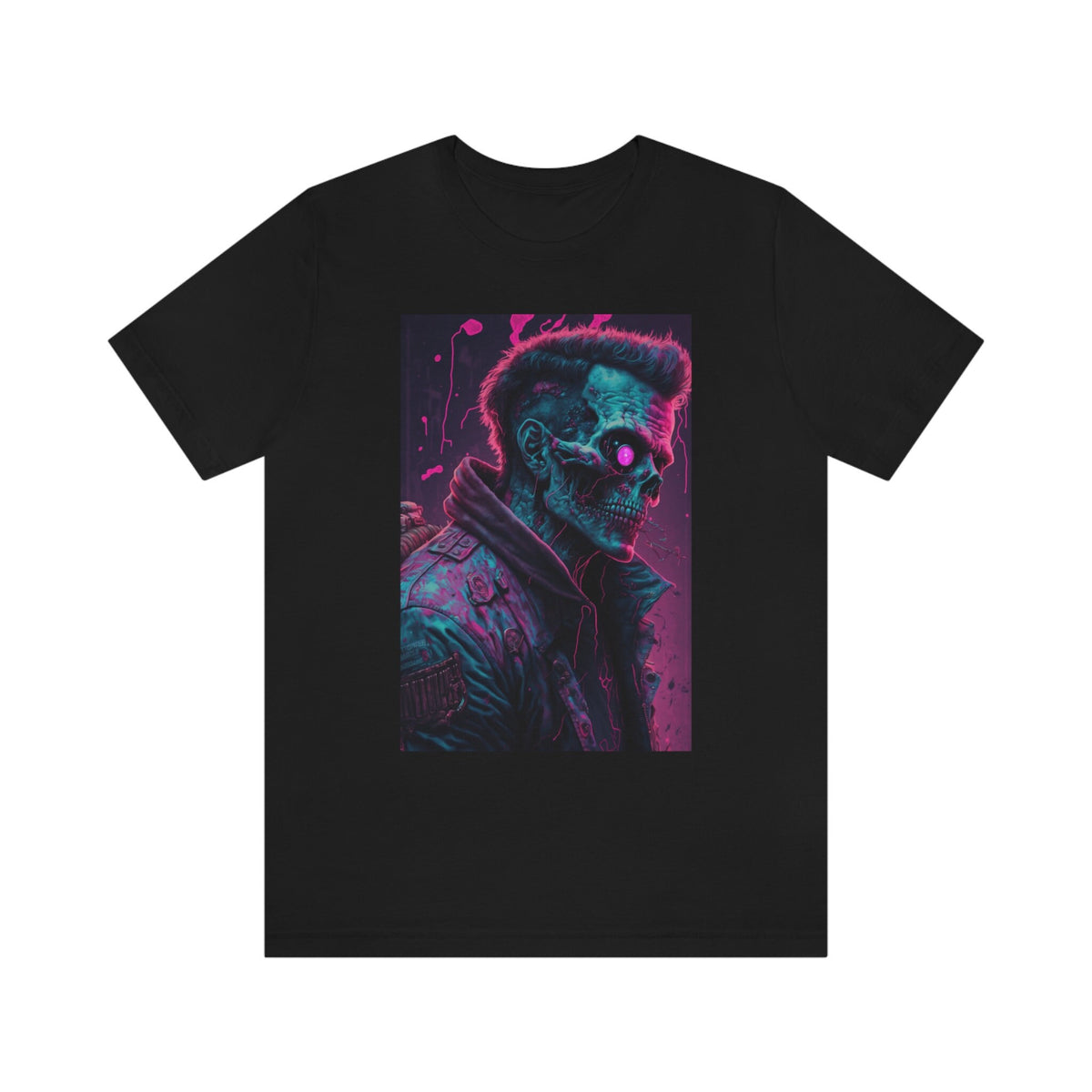 Zombie Shirt, Vaporwave Cyberpunk Undead T-Shirt, Synthwave 80s Retro Horror Gift