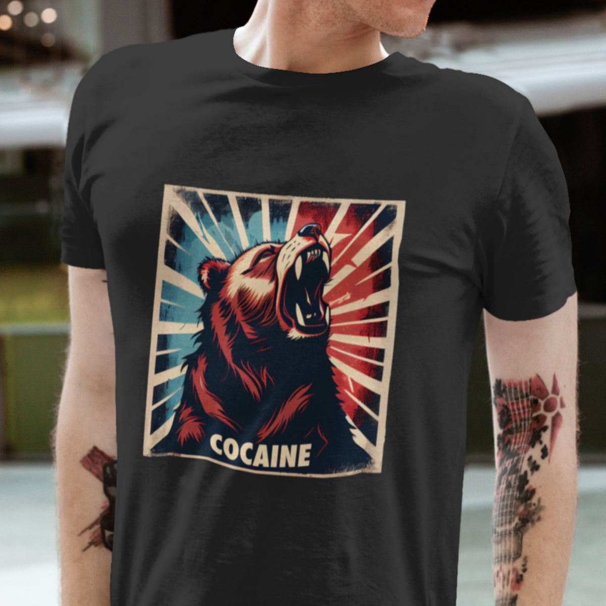 Funny Bear Shirt, Cocaine Bear T-Shirt, Dark Humor Meme Tee, True Crime Gift