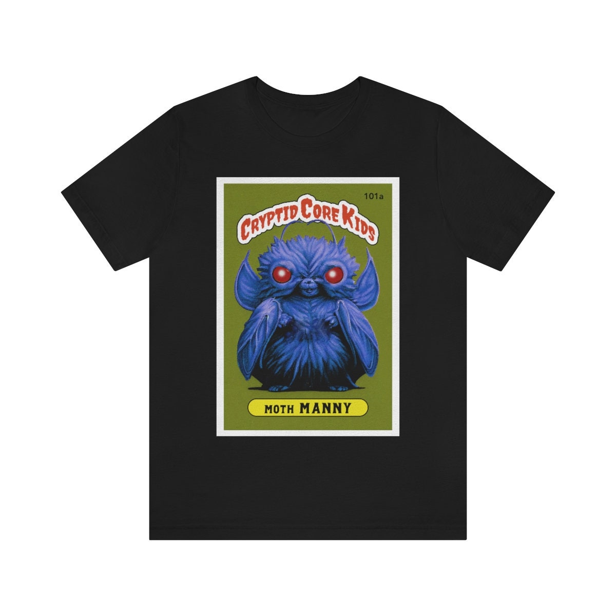 Mothman Tshirt, Funny Cryptid Trading Card Tee, Moth Man Cryptozoology Gift, Cryptidcore Clothing