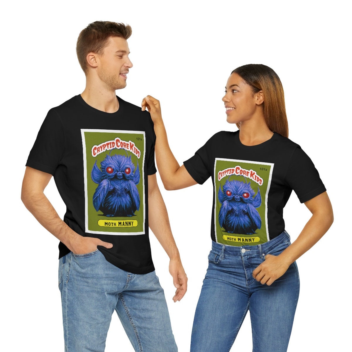 Mothman Tshirt, Funny Cryptid Trading Card Tee, Moth Man Cryptozoology Gift, Cryptidcore Clothing